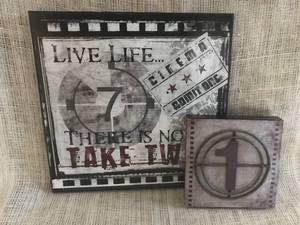 lot 2365 image: Movie Wall Art--Live Life Likes there No Take Two