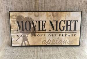 lot 2366 image: Movie Night Wall Decor