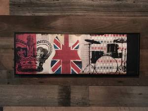 lot 2370 image: Large Piece Wall Decor--British Rock Montage