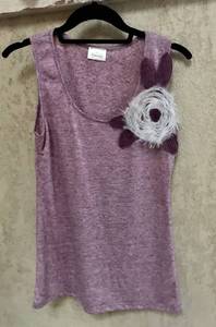 lot 2403 image: Tank Top with floral embellishment--for Casual or Fancy