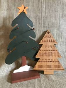 lot 2416 image: Wood Christmas Trees