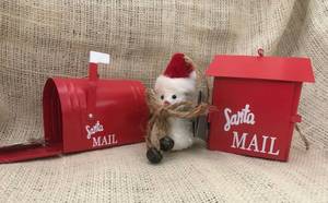 lot 2509 image: Santas Mail ornaments along with a cute snow bird
