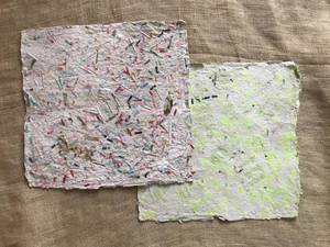 lot 2523 image: 2 sheets of Homemade Paper