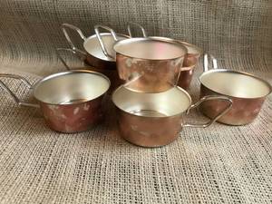 lot 2548 image: Small Tin Cups (punch cups)
