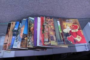 lot 2705 image: Lot of 16 Ideals Magazines from the 1980s. Some Loose Pages. No Water Damage or Mold.