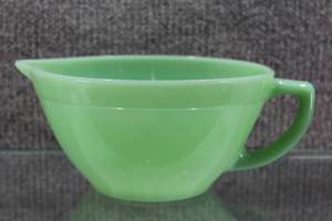 lot 2768 image: FireKing Jadeite OvenWare Pitcher