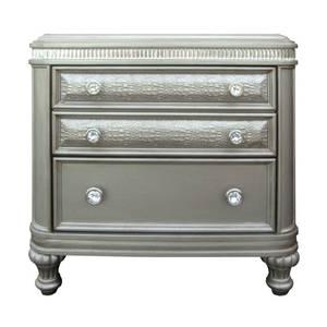 lot 5224 image: Riversedge Furniture Glam 3 Drawer Night Stand