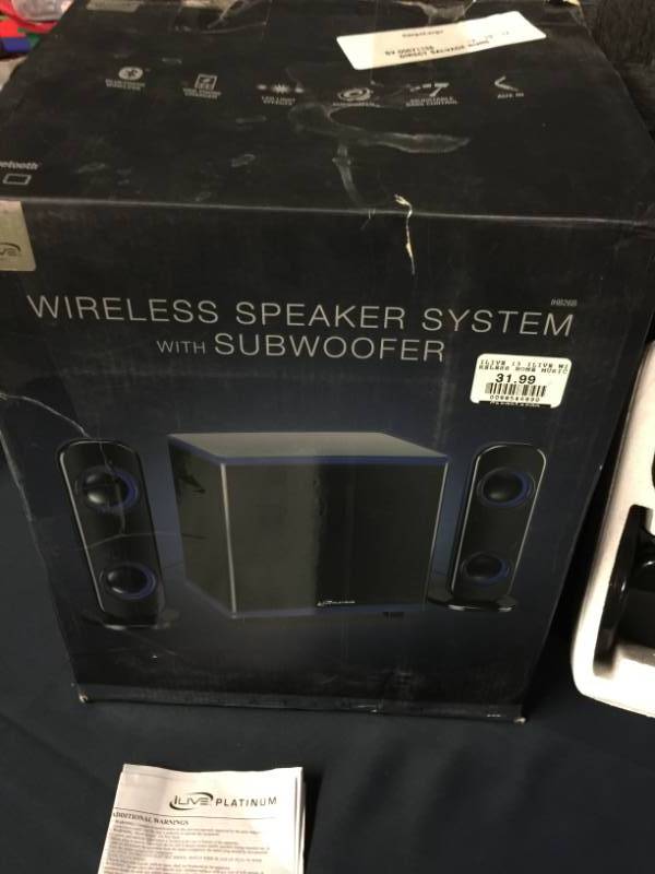 platinum wireless speaker system with subwoofer