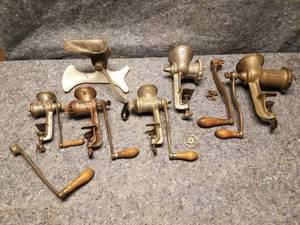 lot 14157 image: Vintage Meat Grinder Lot