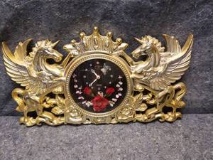 lot 14176 image: Decorative Pegasus Wall Clock