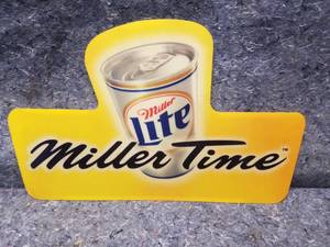 lot 14178 image: Miller Time Beer Sign