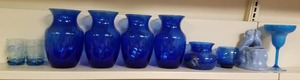 lot 11248 image: Blue Glassware Lot #1