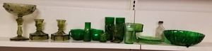 lot 11250 image: Green Glassware Lot -- Vintage and Modern