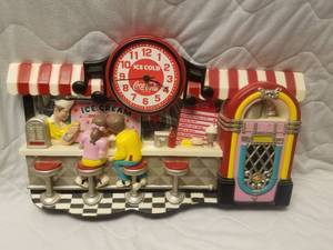 lot 14212 image: Vintage Coca-Cola Ice Cream Parlor Clock