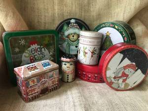 lot 2931 image: Festive Holiday Tins