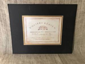 lot 2940 image: Chateau Renier oversize wine label with matte (ready to frame)