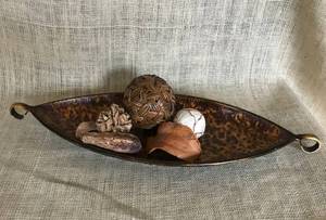 lot 2943 image: Metal Leopard Print Tray with embellishments