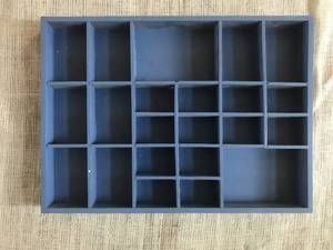 lot 2964 image: Wood miniature box displaywall hanging