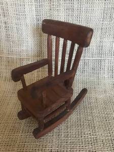 lot 2997 image: Hand Made Dollhouse Rocking Chair