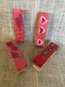 lot 3016 image: Oversized painted cloths pins