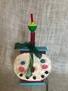 lot 3020 image: Folk Art Snowman Light (works)