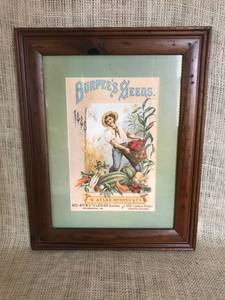 lot 3032 image: Framed Burpees Seeds Advertisement