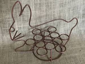 lot 3046 image: Wire Rabbit Egg Holder