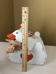lot 3049 image: Painted Wood Goose Basket