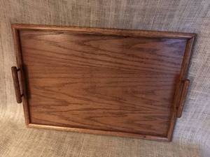 lot 3099 image: Wood Tray with Handles