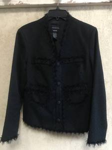 lot 3122 image: Black Blazer with Frill edges