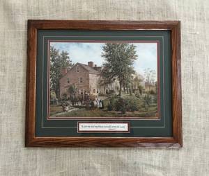 lot 3137 image: Framed Wall Decor--As for me and my house we will serve the Lord Joshua 2415
