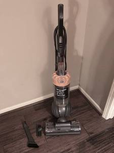 lot 1005 image: Dyson Ball upright used vacuum with attachments--has been cleaned and works