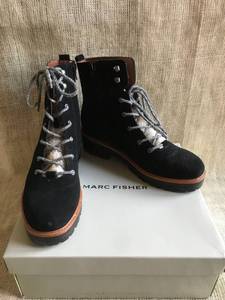 lot 1014 image: New Mark Fisher Black Suede Boots