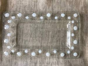 lot 1034 image: Polk-a-dot glass serving tray