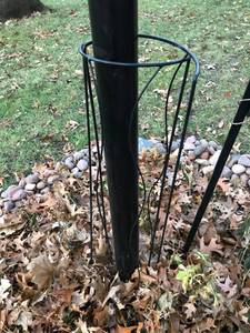 lot 1129 image: Wire Trellis of Posts--two halves form 8 inch cylinder