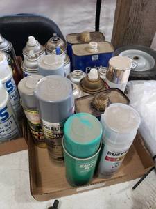 lot 3098 image: Misc. Box Paint Supplies
