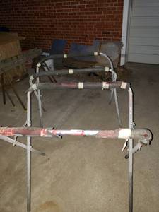 lot 3123 image: saw horses for automotive body panels