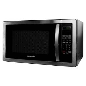 lot 6134 image: Farberware Classic 1.1 Cu. Ft. 1000 Watt Microwave Oven, Medium Silver