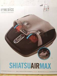 lot 6153 image: Homedics - Shiatsu Air Max Foot Massager With Heat - Black