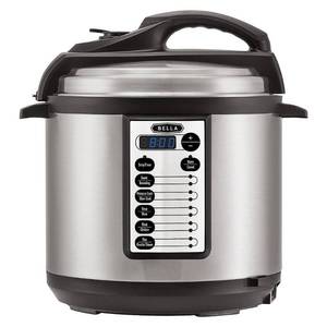 lot 6164 image: Bella 6 Qt. Pressure Cooker, Light Silver