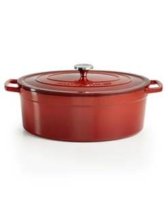 lot 6168 image: Martha Stewart Collection Enameled Cast Iron Ombre Oval 8-Qt. Dutch Oven, Created for Macys
