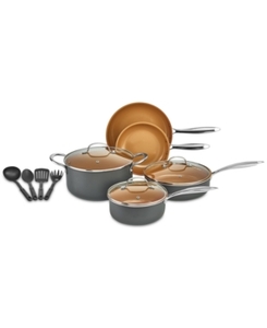 lot 6182 image: Crux 12-Pc. Copper Titanium Cookware Set, Created for Macys