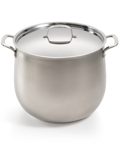 lot 6188 image: Belgique 20-Qt. Sand-Blasted Stainless Steel Stockpot, Created for Macys