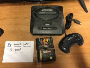 lot 5285 image: Sega Genesis with Controller and 2 Games