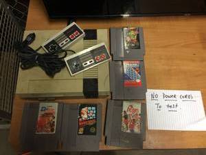 lot 5287 image: Original NES System with 2 Controllers and 5 Games
