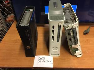 lot 5295 image: 3 XBOX 360s For Parts