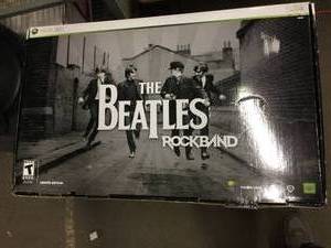 lot 5315 image: The Beatles Rockband Guitar, Drums, Game Complete Kit