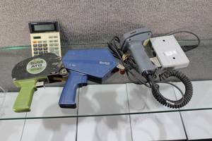 lot 2839 image: Lot of Assorted Retail Equipment, Symbol Omnilink Scanner, Scotch Tape Dispensers, & Calculator