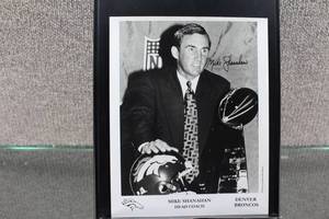 lot 2914 image: Vintage Autographed 8X10 Black and White Photo of Mike Shanahan Denver Broncos Head Coach