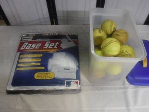 lot 8940 image: Softballs and bases